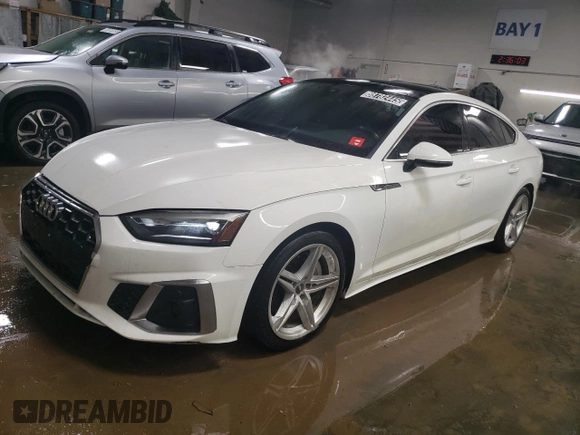 2021 Audi A5 Sportback S line Premium with VIN WAUDACF53MA016807, listed as a Copart auction lot 88782445 with 93,239 mi miles and Clean Title. Bid and sale history available at carsss.com. Image 1.