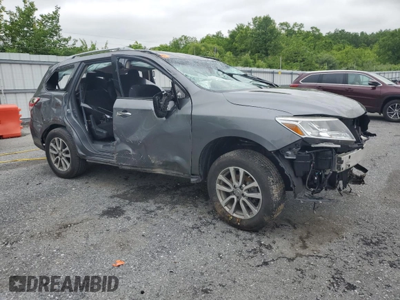 2015 Nissan Pathfinder SL with VIN 5N1AR2MM2FC626753, listed as a Copart auction lot 58990055 with Not provided miles and Salvage title. Bid and sale history available at DreamBid. Image 4.