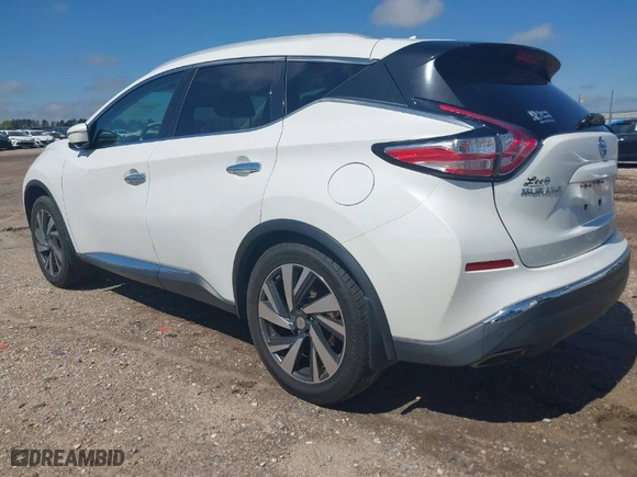 2015 Nissan Murano SL with VIN 5N1AZ2MG9FN272034, listed as a IAAI auction lot 41850723 with 128,796 mi miles. Bid and sale history available at carsss.com. Image 3.