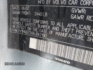 2008 Volvo C70 с VIN YV1MC67248J042190, выставлен на аукционе IAAI как лот 42329410 с пробегом Не указан миль и . История ставок и продаж доступна на DreamBid. Изображение 9.