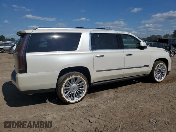 2015 Cadillac Escalade ESV Platinum z VIN 1GYS4UKJ6FR698719, wystawiony jako Copart lot #62085824 z przebiegiem 149 882 mil mil oraz Czysty tytuł • Clean title. Historia ofert i sprzedaży dostępna na DreamBid. Obrazek 3.