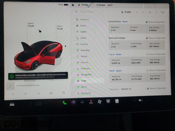 2022 Tesla Model 3 Long Range with VIN 5YJ3E1EBXNF285779, listed as a Copart auction lot 54630135 with 129,097 mi miles and Clean Title. Bid and sale history available at DreamBid. Image 9.