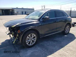 2021 Audi Q3 S line Premium with VIN WA1DECF39M1042148, listed as a Copart auction lot 59171333 with 13,894 mi miles and Salvage title. Bid and sale history available at DreamBid. Image 1.