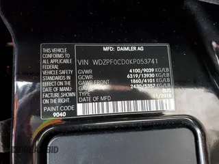 2019 Mercedes-Benz Sprinter Passenger with VIN WDZPF0CD0KP053741, listed as a Copart auction lot 87728715 with 75,061 mi miles and Salvage Title. Bid and sale history available at carsss.com. Image 14.