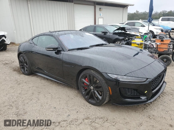 2024 Jaguar F-Type R-Dynamic with VIN SAJDF1EE3RCK85266, listed as a Copart auction lot 42107745 with 14,459 mi miles and Salvage Title. Bid and sale history available at DreamBid. Image 4.