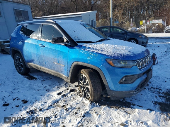 2022 Jeep Compass High Altitude with VIN 3C4NJDCB9NT160489, listed as a Copart auction lot 87473594 with Not Provided miles and Salvage Title. Bid and sale history available at carsss.com. Image 4.
