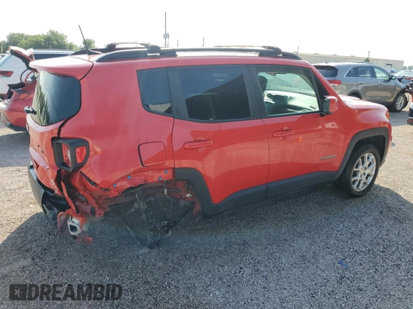 2020 Jeep Renegade Latitude with VIN ZACNJBBB8LPL41025, listed as a Copart auction lot 55120655 with 75,101 mi miles and Clean title. Bid and sale history available at DreamBid. Image 3.