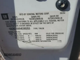2004 Chevrolet Silverado 1500 Work Truck with VIN 1GCEC19V84E385253, listed as a Copart auction lot 49457334 with 0 mi miles and Salvage Title. Bid and sale history available at carsss.com. Image 12.