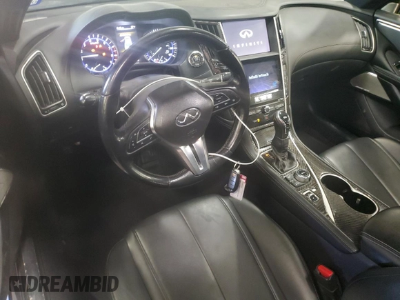 2018 Infiniti Q60 Luxe with VIN JN1EV7EL8JM391124, listed as a Copart auction lot 80746224 with 97,310 mi miles and Salvage Title. Bid and sale history available at carsss.com. Image 9.