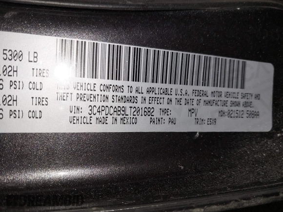 2020 Dodge Journey SE Value with VIN 3C4PDCAB9LT201682, listed as a IAAI auction lot 41270998 with 77,758 mi miles and . Bid and sale history available at carsss.com. Image 9.