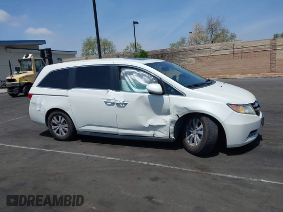 2015 Honda Odyssey EX-L with VIN 5FNRL5H62FB106545, listed as a IAAI auction lot 42115849 with 122,718 mi miles and . Bid and sale history available at DreamBid. Image 14.