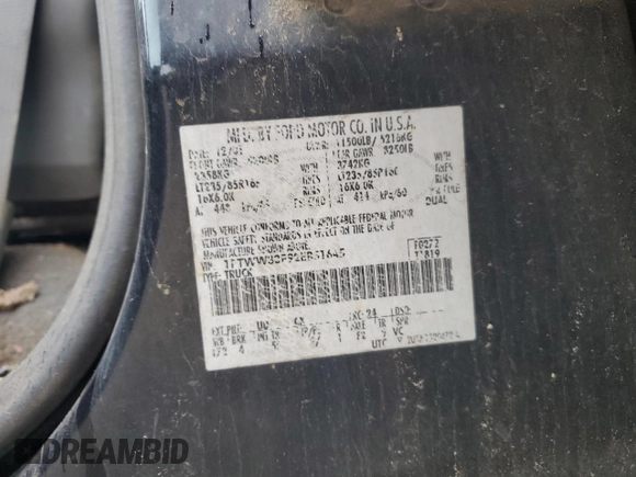 2002 Ford F-350 XL z VIN 1FTWW33F92EB51645, wystawiony jako Copart lot #79216984 z przebiegiem Nie podano mil oraz Szkoda całkowita • Salvage title. Historia ofert i sprzedaży dostępna na DreamBid. Obrazek 12.