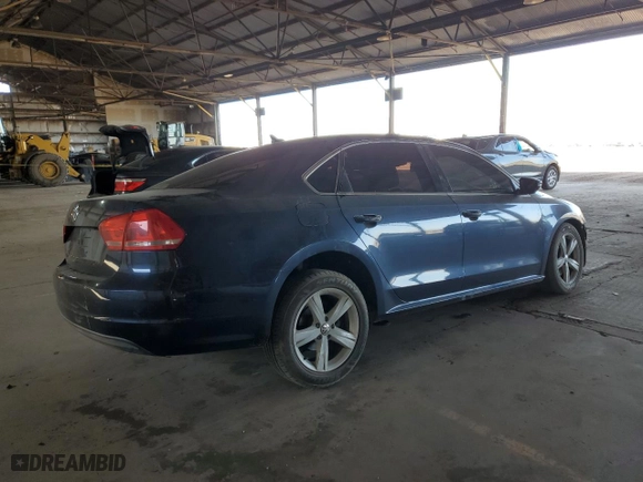 2012 Volkswagen Passat SE with VIN 1VWBP7A3XCC096404, listed as a Copart auction lot 48186745 with 147,108 mi miles and Salvage Title. Bid and sale history available at carsss.com. Image 3.