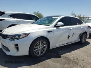 2017 Kia Optima SX Limited with VIN 5XXGV4L29HG138652, listed as a Copart auction lot 60907935 with 75,318 mi miles and Salvage title. Bid and sale history available at DreamBid. Image 1.
