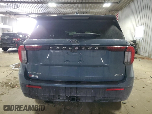 2025 Ford Explorer Active with VIN 1FMUK8DH6SGB15752, listed as a Copart auction lot 44458445 with 0 mi miles and Salvage Title. Bid and sale history available at carsss.com. Image 6.