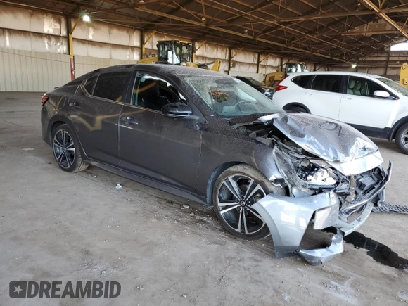 2021 Nissan Sentra SR with VIN 3N1AB8DV5MY308945, listed as a Copart auction lot 46345205 with 33,674 mi miles and Salvage Title. Bid and sale history available at DreamBid. Image 4.