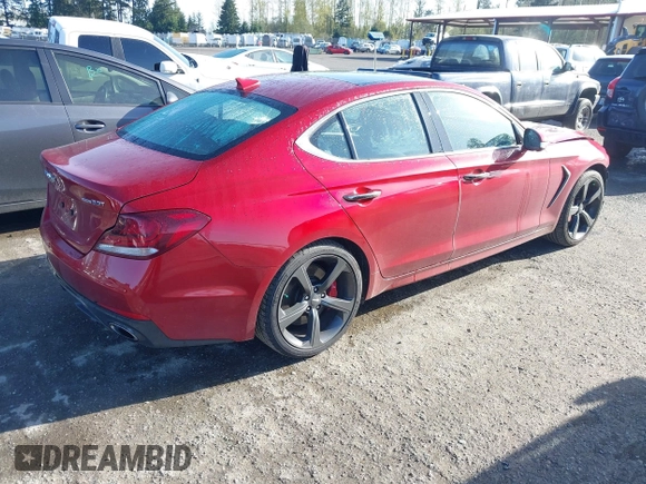 2019 Genesis G70 3.3T Advanced with VIN KMTG34LE6KU022487, listed as a IAAI auction lot 41996573 with 56,236 mi miles. Bid and sale history available at carsss.com. Image 4.