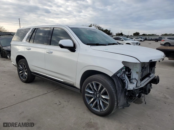 2021 Cadillac Escalade Premium Luxury Platinum with VIN 1GYS4DKL4MR314774, listed as a Copart auction lot 78953894 with 38,654 mi miles and Salvage Title. Bid and sale history available at carsss.com. Image 4.