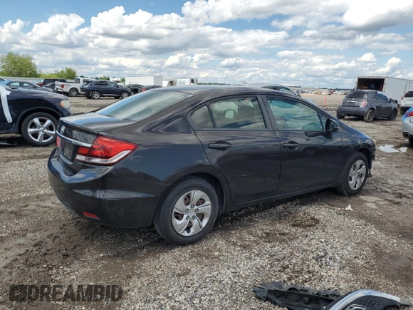 2013 Honda Civic LX z VIN 2HGFB2F56DH585866, wystawiony jako Copart lot #56435615 z przebiegiem 179 194 mil mil oraz Szkoda całkowita • Salvage title. Historia ofert i sprzedaży dostępna na DreamBid. Obrazek 3.