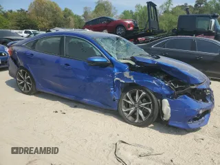 2019 Honda Civic Si with VIN 2HGFC1E52KH702946, listed as a Copart auction lot 53939675 with 64,623 mi miles and Salvage Title. Bid and sale history available at DreamBid. Image 4.