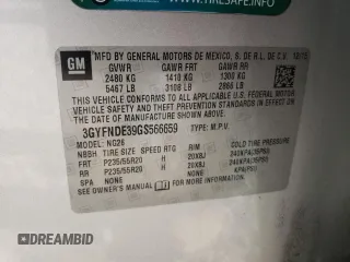 2016 Cadillac SRX Premium Collection with VIN 3GYFNDE39GS566659, listed as a Copart auction lot 87093314 with 91,411 mi miles and Salvage title. Bid and sale history available at DreamBid. Image 13.