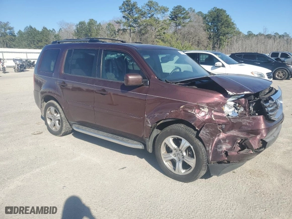2013 Honda Pilot EX-L with VIN 5FNYF3H58DB040000, listed as a Copart auction lot 48461535 with 110,150 mi miles and Salvage Title. Bid and sale history available at carsss.com. Image 4.