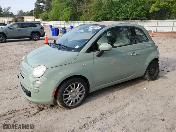 2013 FIAT 500 Pop with VIN 3C3CFFDR0DT748378, listed as a Copart auction lot 53383705 with 105,908 mi miles and Clean Title. Bid and sale history available at carsss.com. Image 1.