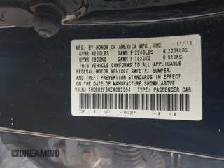 2014 Honda Accord Sedan LX with VIN 1HGCR2F3XEA082094, listed as a IAAI auction lot 42130080 with 84,464 mi miles. Bid and sale history available at carsss.com. Image 9.