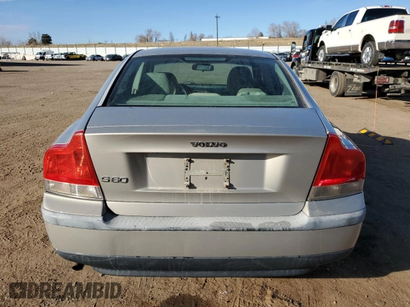 2004 Volvo S60 with VIN YV1RS61T042421282, listed as a Copart auction lot 47800835 with 181,255 mi miles and Clean Title. Bid and sale history available at carsss.com. Image 6.