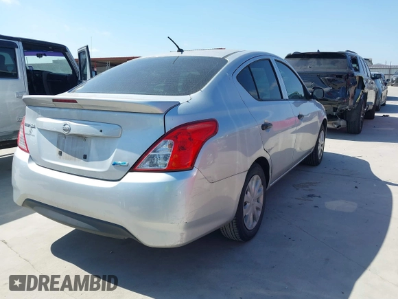 2015 Nissan Versa S Plus with VIN 3N1CN7AP3FL827203, listed as a IAAI auction lot 41758256 with 99,349 mi miles. Bid and sale history available at carsss.com. Image 4.