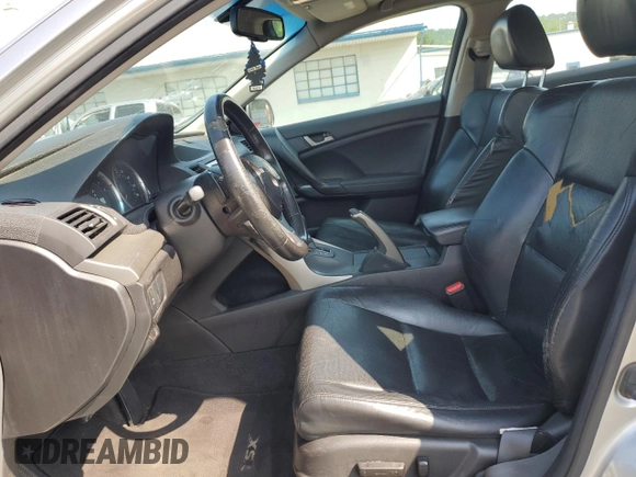2010 Acura TSX with VIN JH4CU2F62AC023206, listed as a Copart auction lot 62390285 with Not provided miles and Salvage title. Bid and sale history available at DreamBid. Image 7.