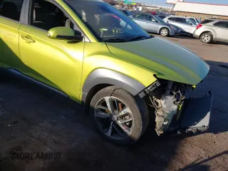 2019 Hyundai Kona Limited with VIN KM8K3CA54KU275423, listed as a IAAI auction lot 41113802 with 87,196 mi miles. Bid and sale history available at carsss.com. Image 1.