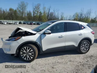 2020 Ford Escape Titanium Hybrid z VIN 1FMCU9DZ4LUC12763, wystawiony jako Copart lot #56589615 z przebiegiem Nie podano mil oraz Szkoda całkowita • Salvage title. Historia ofert i sprzedaży dostępna na DreamBid. Obrazek 1.