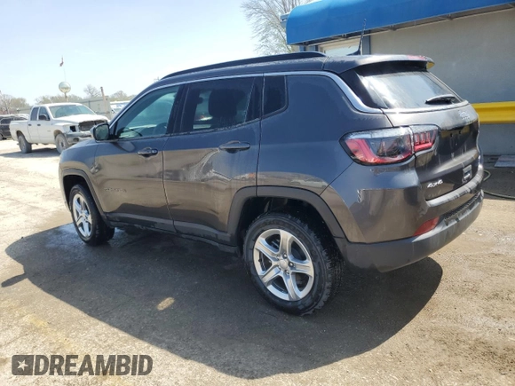 2023 Jeep Compass Latitude with VIN 3C4NJDBN3PT547814, listed as a Copart auction lot 48878665 with 12,372 mi miles and Clean Title. Bid and sale history available at DreamBid. Image 2.