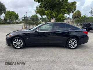 2017 Infiniti Q50 Premium with VIN JN1EV7AR8HM835199, listed as a Copart auction lot 63226895 with 46,714 mi miles and Salvage title. Bid and sale history available at DreamBid. Image 12.