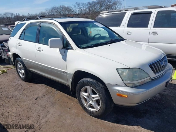 2001 Lexus RX 300 with VIN JTJHF10U210182051, listed as a IAAI auction lot 41624793 with 183,847 mi miles. Bid and sale history available at carsss.com. Image 1.