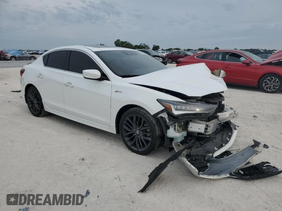 2022 Acura ILX w/Premium/A-Spec Package with VIN 19UDE2F86NA006691, listed as a Copart auction lot 50489625 with 0 mi miles and Non Repairable. Bid and sale history available at carsss.com. Image 4.