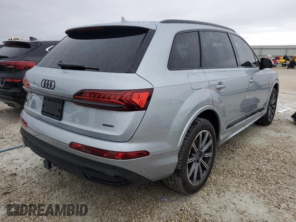 2024 Audi Q7 Premium Plus with VIN WA1LCBF74RD009644, listed as a Copart auction lot 74675544 with 916 mi miles and Non Repairable. Bid and sale history available at carsss.com. Image 3.