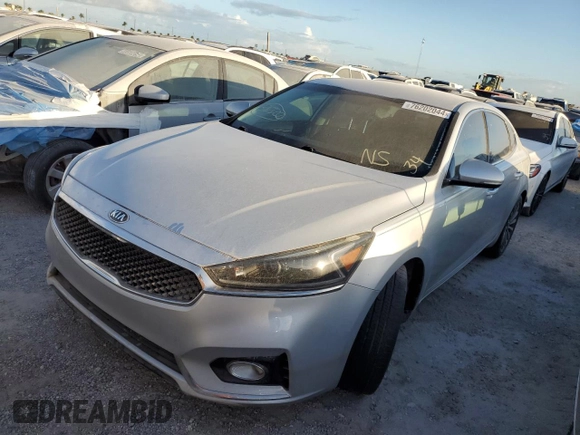 2017 Kia Cadenza Premium with VIN KNALB4J16H5049057, listed as a Copart auction lot 76202044 with 74,617 mi miles and Salvage Title. Bid and sale history available at carsss.com. Image 1.
