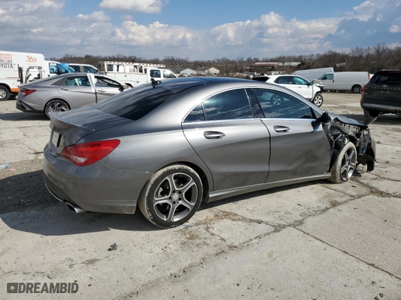 2014 Mercedes-Benz CLA-Class CLA 250 with VIN WDDSJ4EBXEN069611, listed as a Copart auction lot 47078495 with 135,845 mi miles and Salvage Title. Bid and sale history available at carsss.com. Image 3.