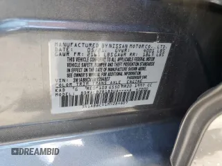 2021 Nissan Sentra SV with VIN 3N1AB8CV1MY284807, listed as a Copart auction lot 61458525 with 71,297 mi miles and Salvage title. Bid and sale history available at DreamBid. Image 12.