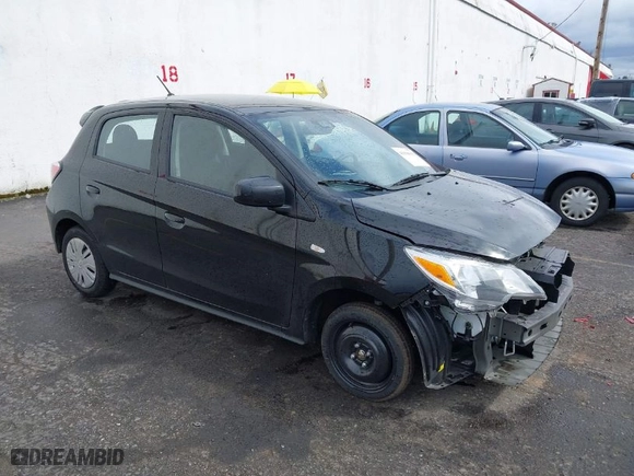 2024 Mitsubishi Mirage ES with VIN ML32AUHJ6RH020538, listed as a IAAI auction lot 41916043 with 12155 miles. Bid and sale history available at carsss.com. Image 1.