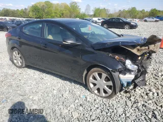 2013 Hyundai Elantra Limited with VIN 5NPDH4AE1DH168850, listed as a Copart auction lot 53201225 with 206,575 mi miles and Salvage Title. Bid and sale history available at DreamBid. Image 4.