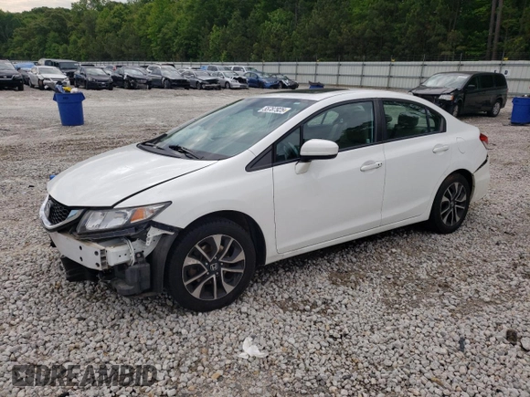 2015 Honda Civic EX z VIN 19XFB2F80FE104064, wystawiony jako Copart lot #55787925 z przebiegiem 46 166 mil mil oraz Szkoda całkowita • Salvage title. Historia ofert i sprzedaży dostępna na DreamBid. Obrazek 1.