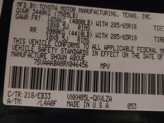 2024 Toyota Sequoia SR5 with VIN 7SVAAABA8RX046456, listed as a IAAI auction lot 41504954 with 3,784 mi miles. Bid and sale history available at carsss.com. Image 9.