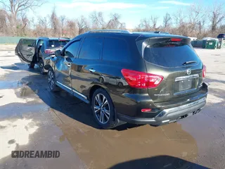 2017 Nissan Pathfinder SL with VIN 5N1DR2MM8HC672040, listed as a IAAI auction lot 41853921 with 168,877 mi miles. Bid and sale history available at carsss.com. Image 3.