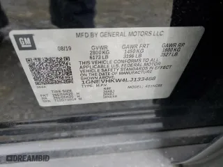 2020 Chevrolet Traverse LT Leather with VIN 1GNEVHKW4LJ133468, listed as a Copart auction lot 88056775 with 0 mi miles and Salvage Title. Bid and sale history available at carsss.com. Image 13.