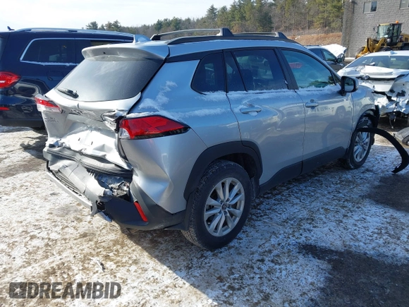 2023 Toyota Corolla Cross LE with VIN 7MUBAABG7PV045648, listed as a IAAI auction lot 41359444 with 60,950 mi miles and . Bid and sale history available at DreamBid. Image 4.