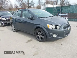 2014 Chevrolet Sonic LTZ with VIN 1G1JE5SB1E4200234, listed as a IAAI auction lot 41850396 with 173,324 mi miles. Bid and sale history available at carsss.com. Image 1.