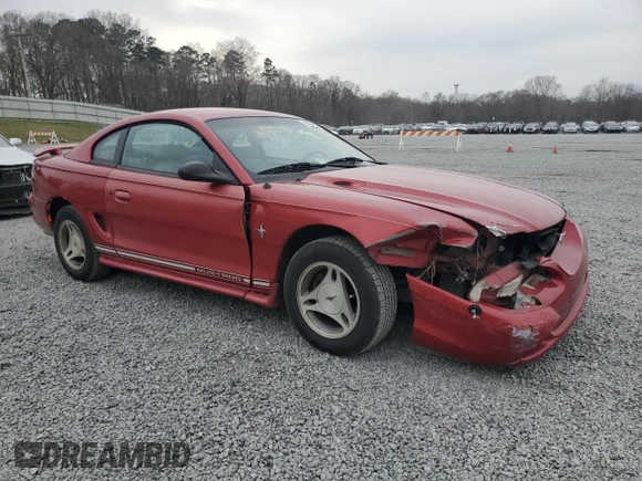 1997 Ford Mustang with VIN 1FALP4040VF152793, listed as a Copart auction lot 48961315 with 200,942 mi miles and Salvage Title. Bid and sale history available at carsss.com. Image 4.